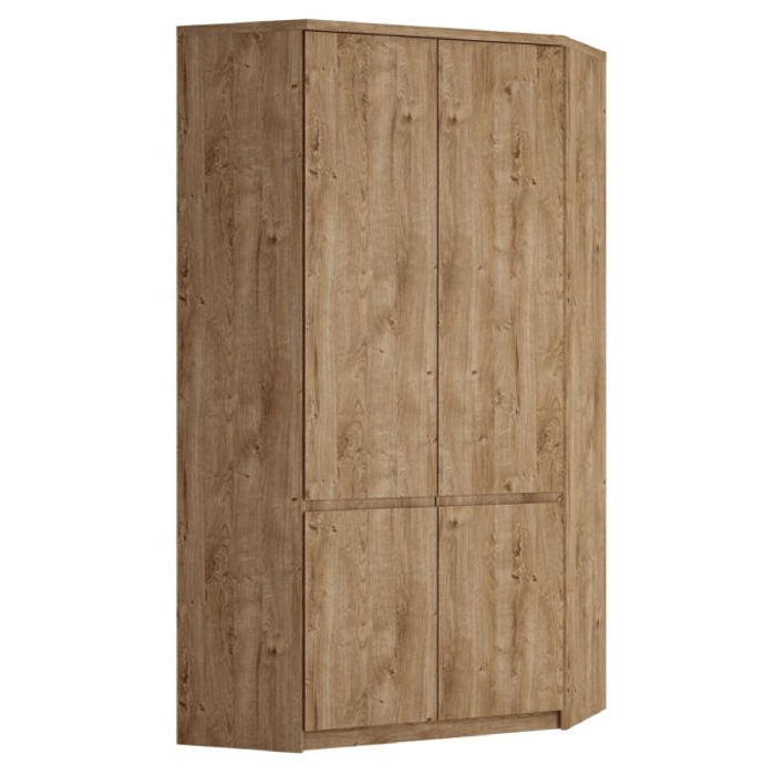 FABIA 2 Door Corner Wardrobe Oak - 95cm