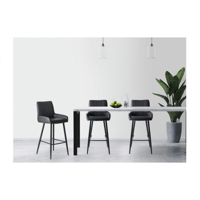 Soho Barstool - Black Faux Leather