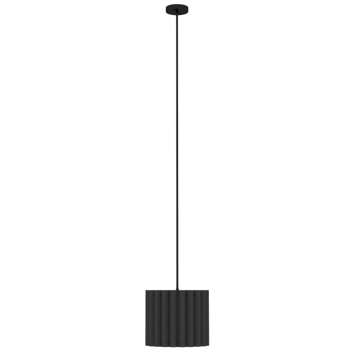 HERON Linen Pendant Light Modern Wave Ceiling Light Shade Black
