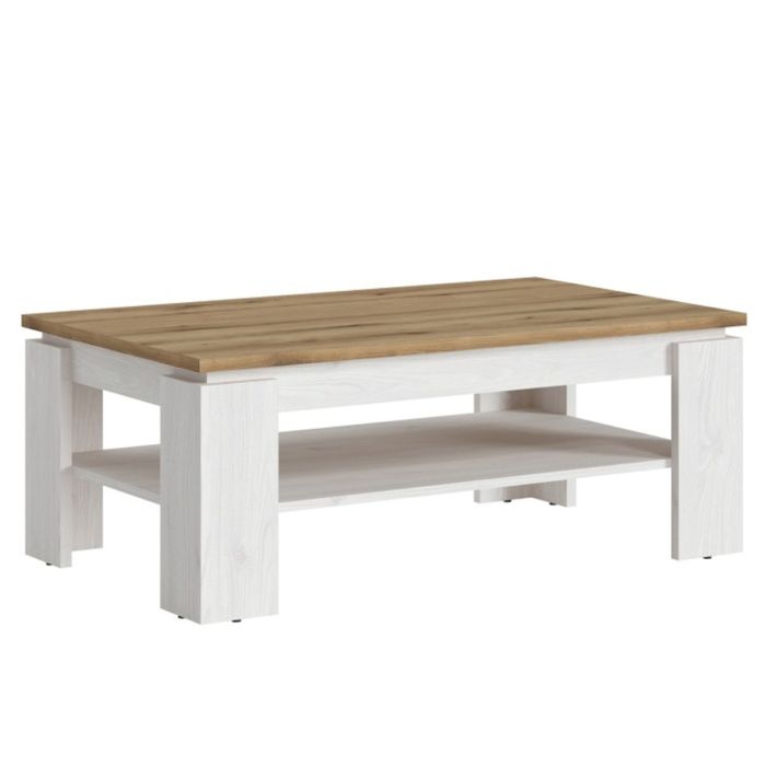 Country Design Coffee Table - White and Oak