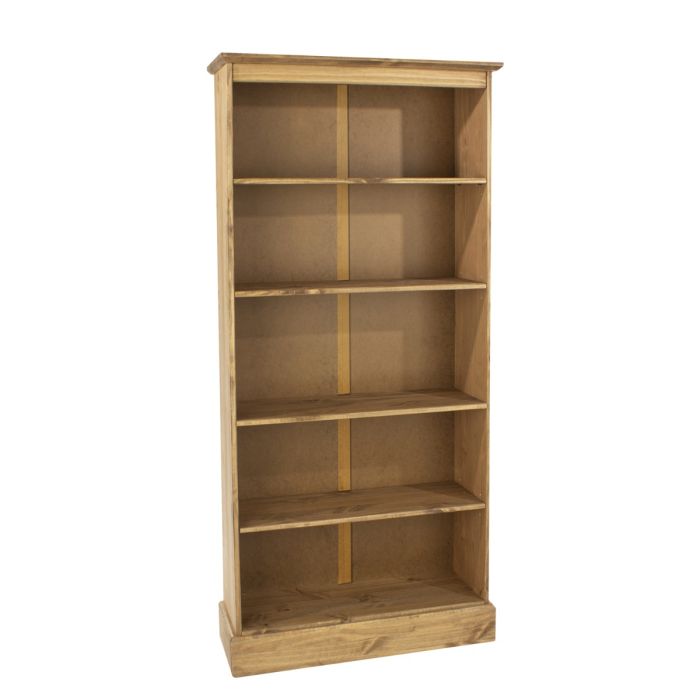 Classic Country Style Open Shelf Bookcase - Pine