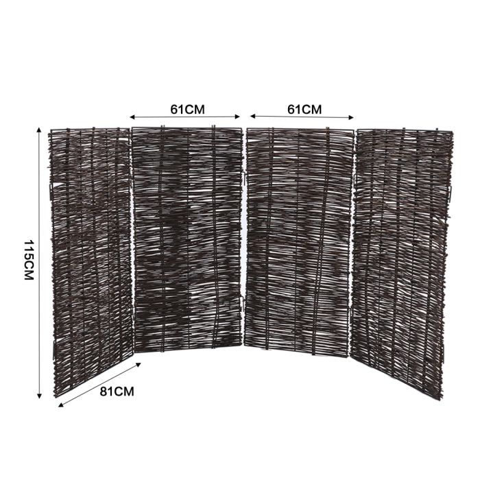 Outdoor Trash Can Fence Wicker Privacy Fence