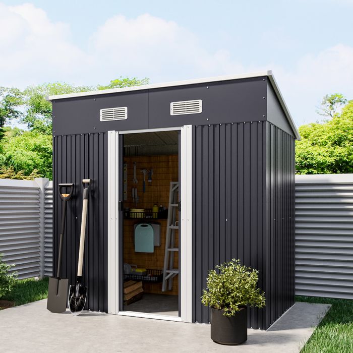 Compact Metal Storage Tool Shed for Garden Patio