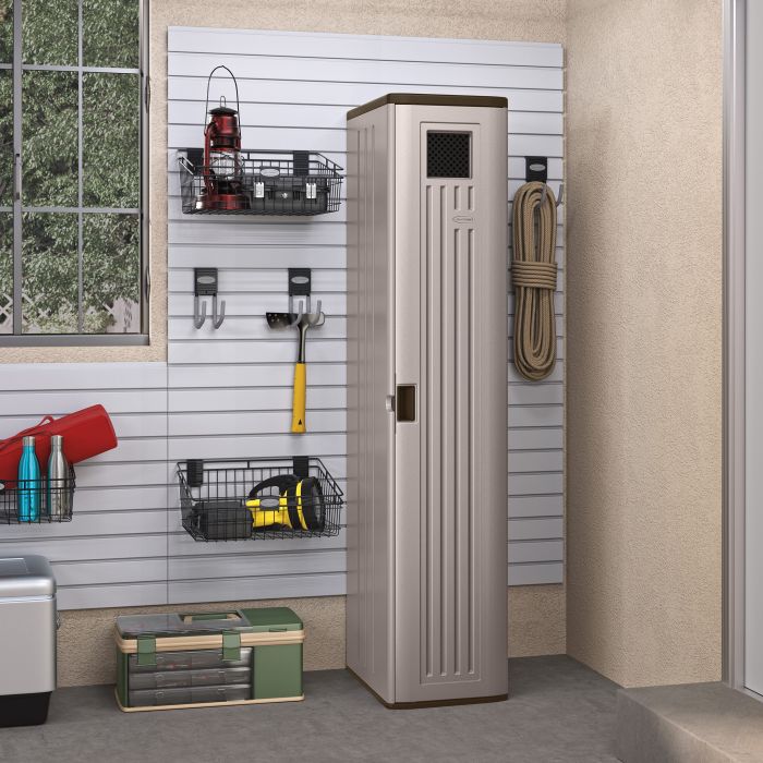CALVERIN Tall Garden Storage Locker - Grey