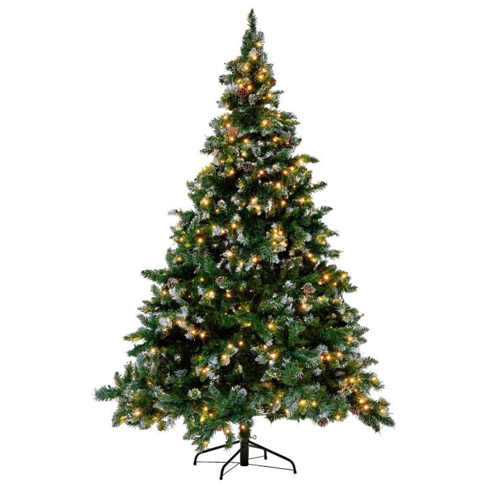 Holly Hill Pre Lit Christmas Tree 180 cm - Dark Green