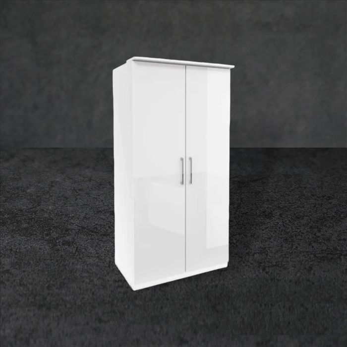 OPULENT 2 Door Wardrobe White - 90cm