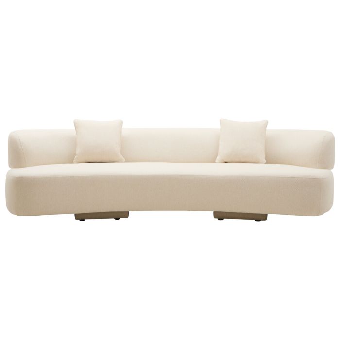 NORVELLIN Linen 3 Seater Sofa - Cream