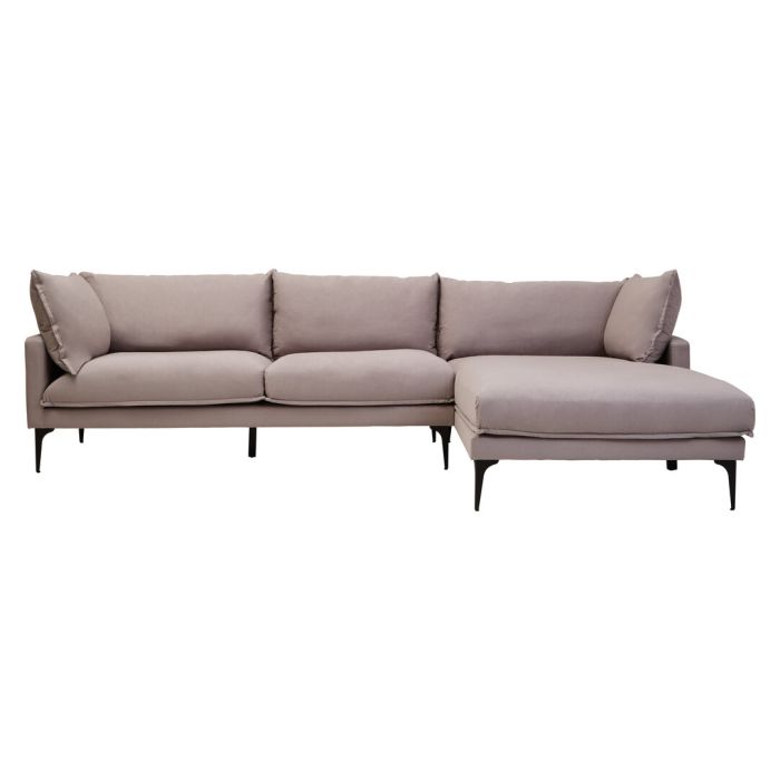 ORRENDALE Fabric 3 Seater L Shaped Corner Sofa - Grey, Right Hand Facing