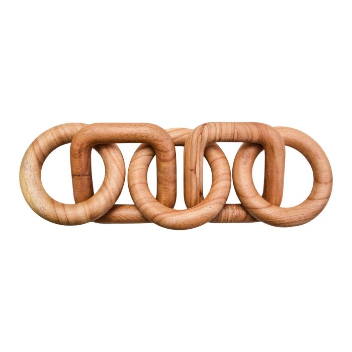 ISMERYN Decorative Five Link Wooden Chain - Natural