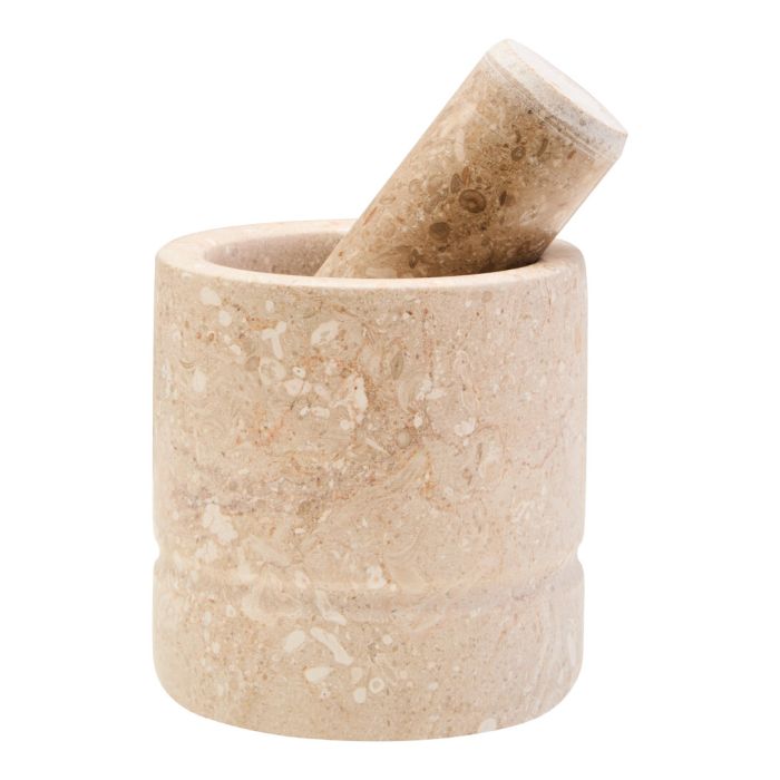 ALVERETH Decorative Marble Mortar and Pestle - Cream