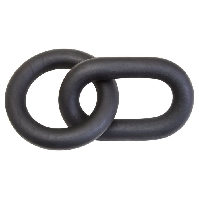 ISMERYN Decorative 2 Link Wooden Chain - Black