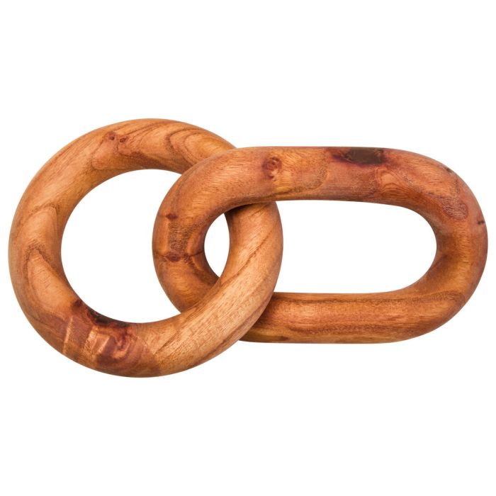 ISMERYN Decorative 2 Link Wooden Chain - Brown