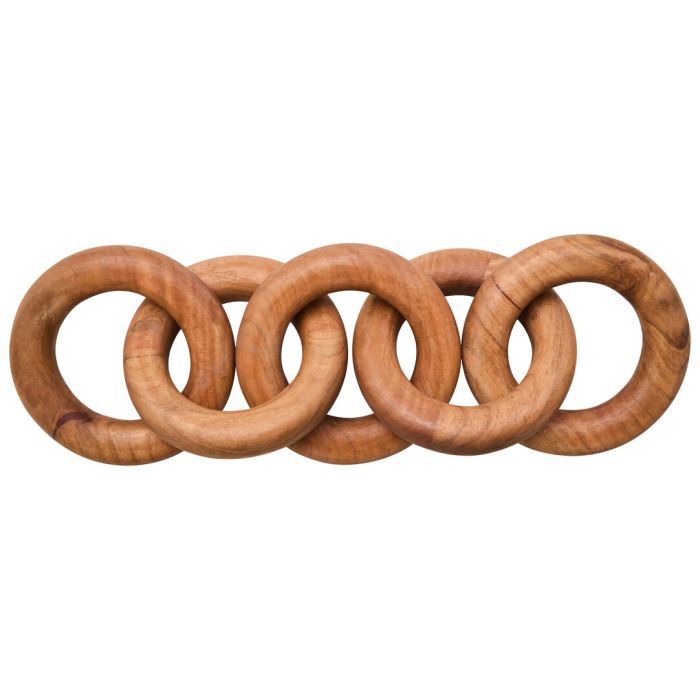 ISMERYN Decorative 5 Link Round Wooden Chain - Natural
