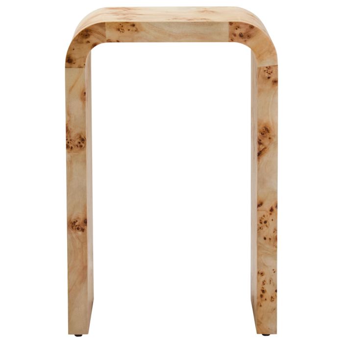 CARDENNE Curved Wooden Side Table - Light Oak