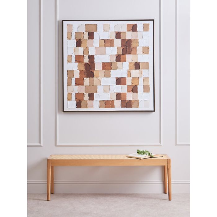 MORWYNNE Wooden Living Room Bench - Light Oak