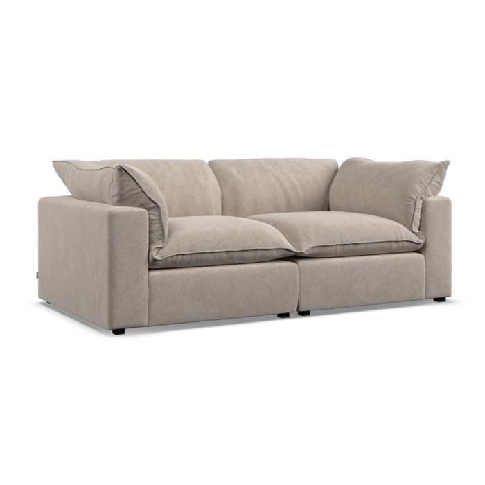 2 Seater Sofa - PUEBLA Fabric Fossil