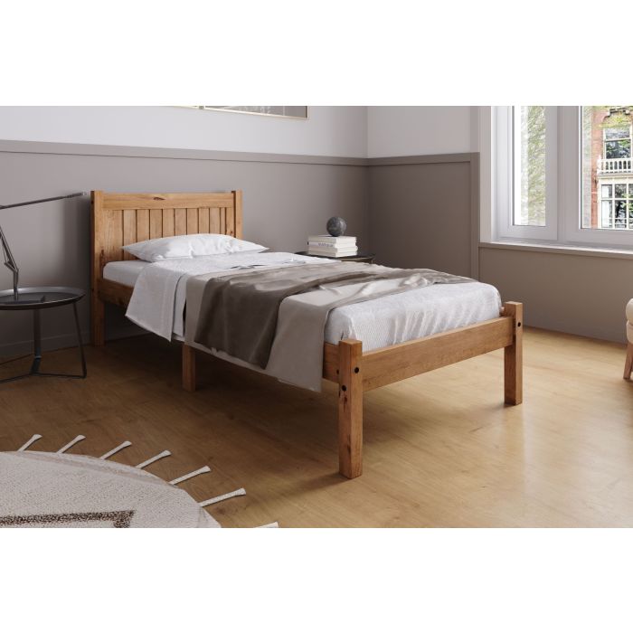 Birlea Rio Waxed Pine Washed Bed Frame - Single 3ft