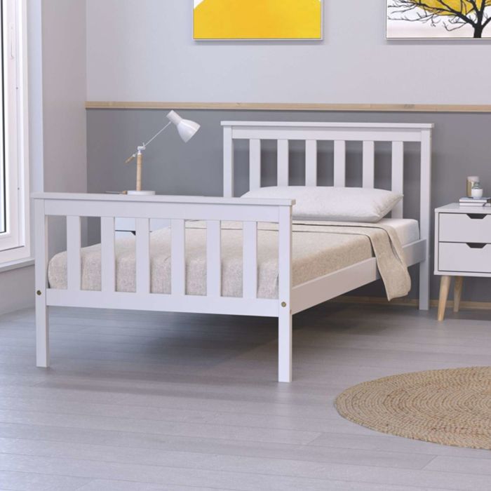 OXFORD White Pine Wood Bed - Single 3ft