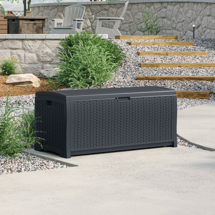 REXHALL Garden Storage Box 276L - Cyberspace Grey