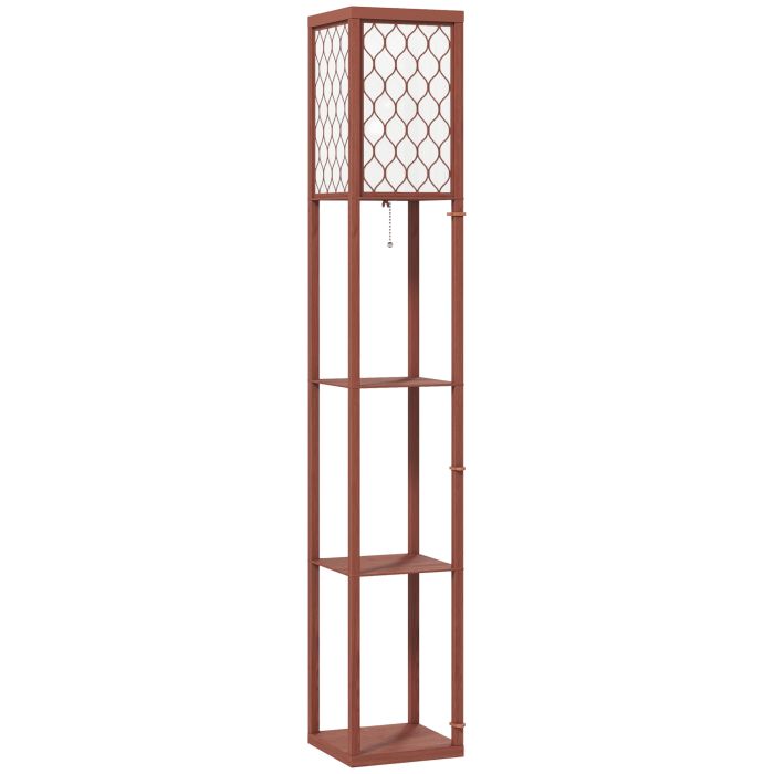 HERON 3 Shelf Standing Lamp Brown, White