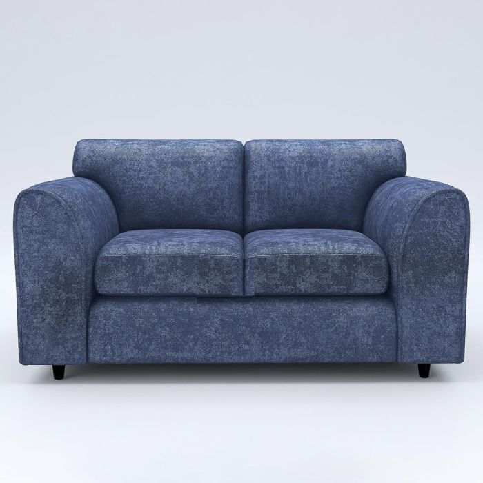 LORVANI Fabric 2 Seater Fullback Sofa - Midnight Blue