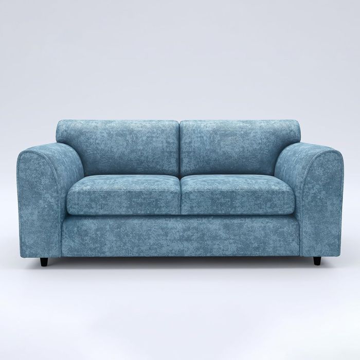 LORVANI Fabric 3 Seater Fullback Sofa - Sky Blue