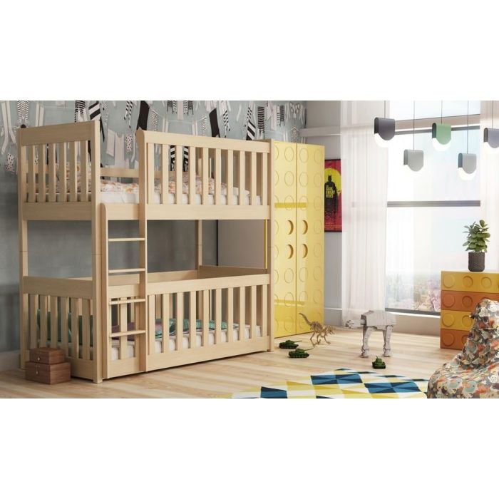 Kellog Wooden Bunk Bed with Cot Bed - Pine