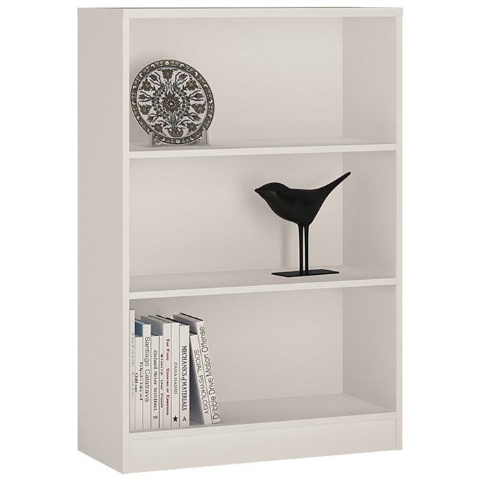 4 You Medium Wide Bookcase - Pearl White