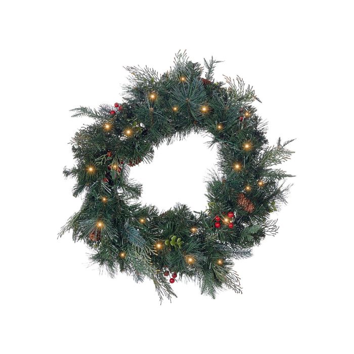 Everlight Pre-Lit Christmas Wreath 60 cm - Green