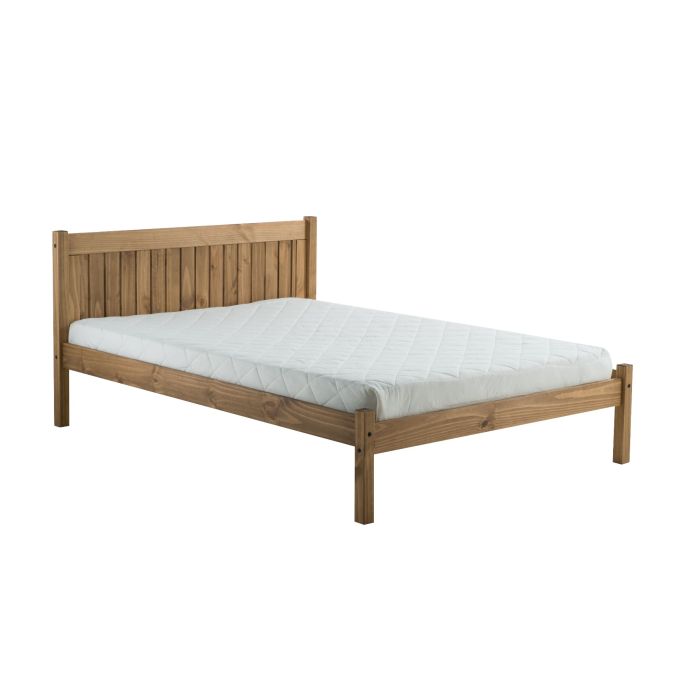 Birlea Rio Waxed Pine Washed Bed Frame - Small Double 4ft
