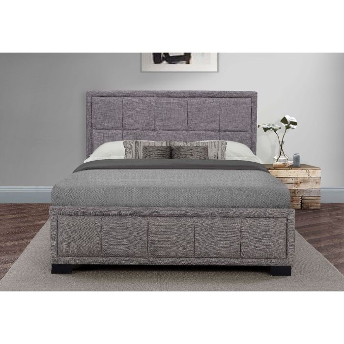 Birlea Hannover Grey Fabric Bed Frame - Small Double 4ft