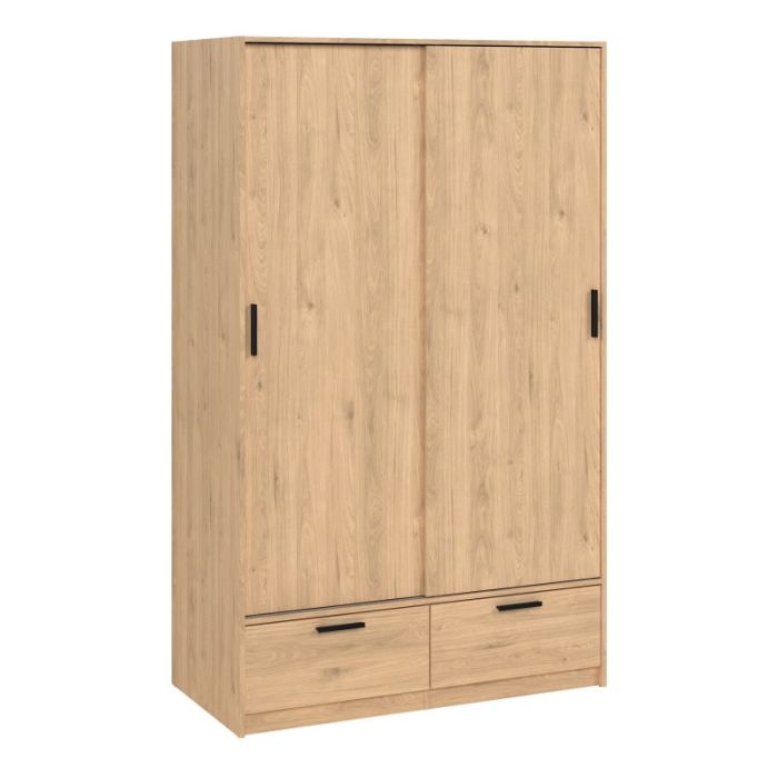 LACOSTE 2 Door Wardrobe with 2 Drawers Oak - 121.2cm