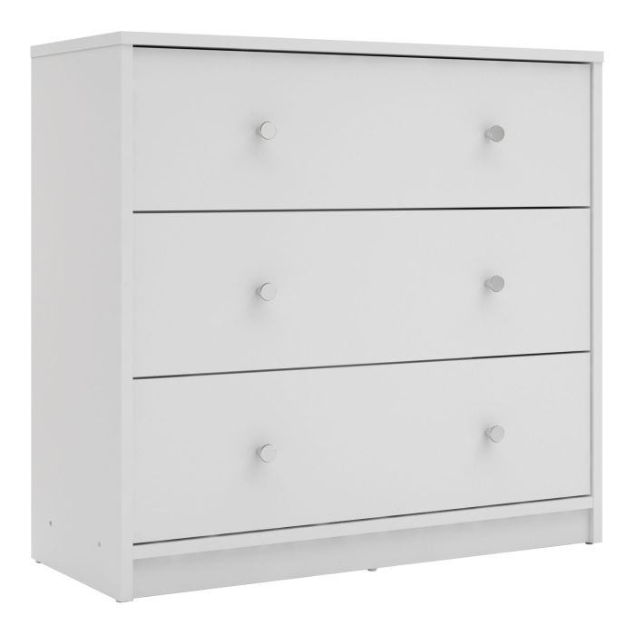 White Chest of Drawers - MEAFORD Medium Chest 3 Drawers