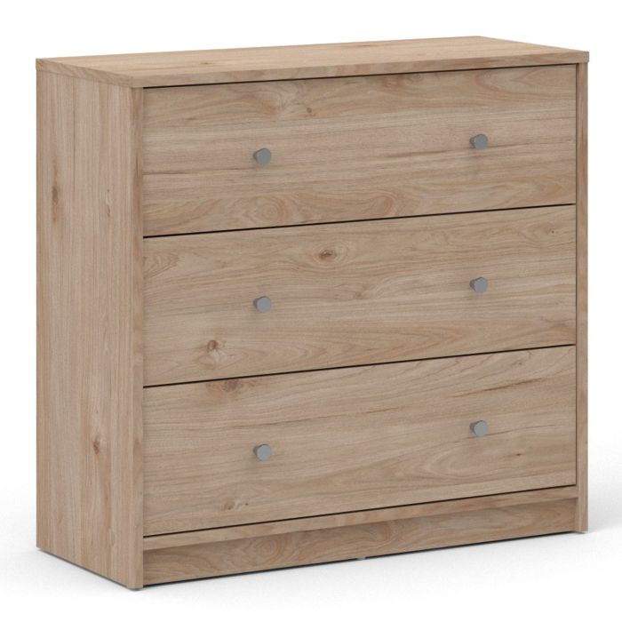 Oak Finish Chest of Drawers - MEAFORD II Medium Chest 3 Drawers