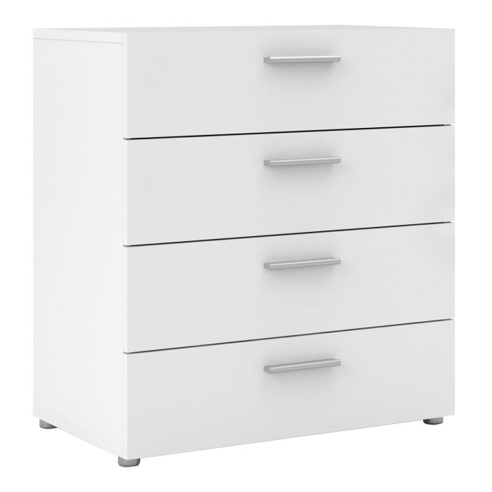 White Chest of Drawers - PEMBROKE I Medium Chest 4 Drawers