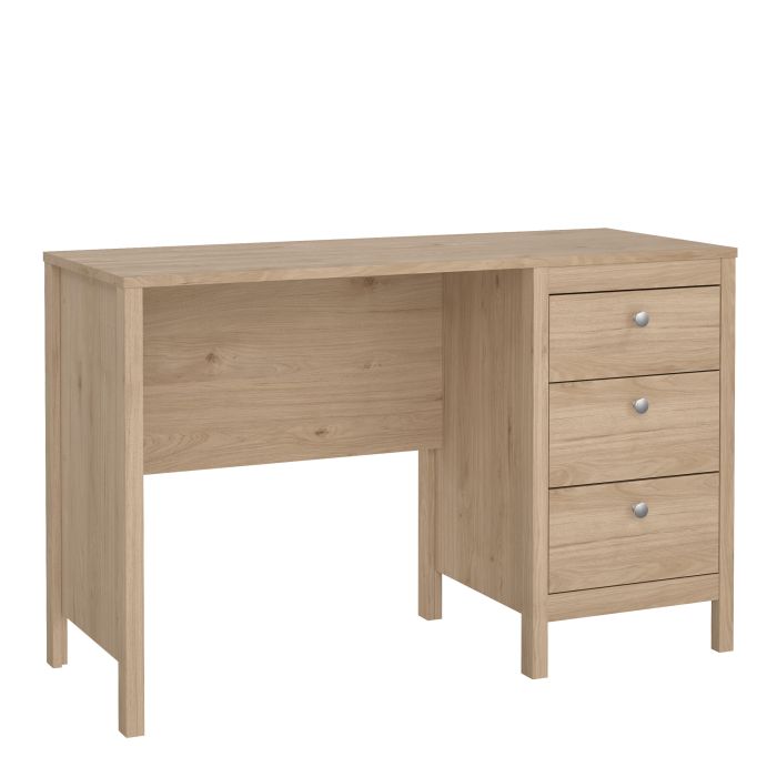 MEMPHIS Desk 3 Drawers in Jackson Hickory Oak