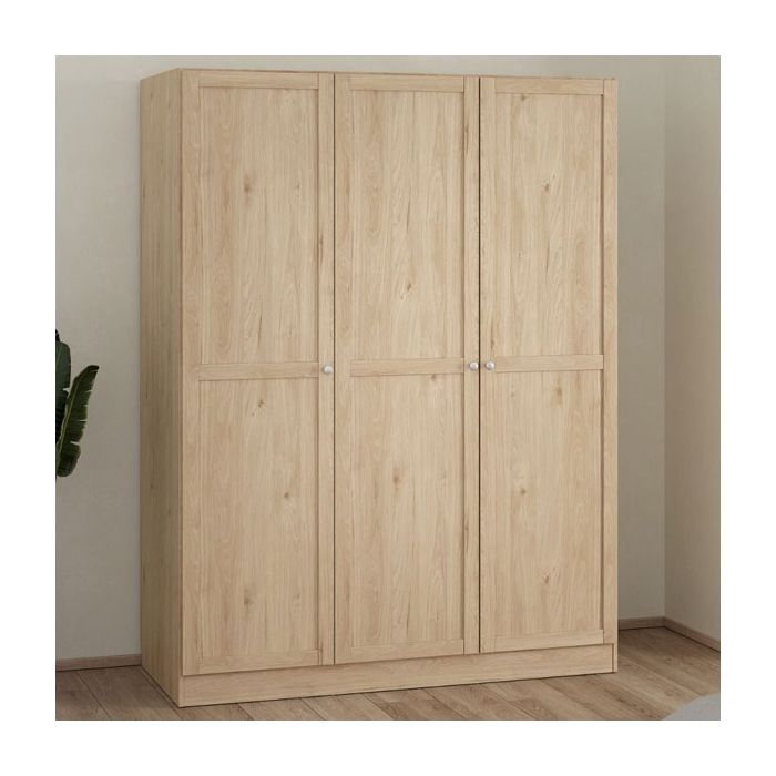 MANFRED 3 Door Wardrobe Light Oak - 147cm