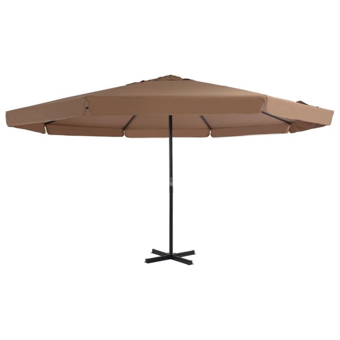 Outdoor Parasol with Aluminium Pole 500 cm Taupe