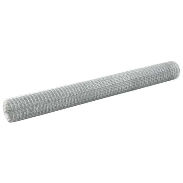 Chicken Wire Fence Galvanised Steel 10x1.5 m Silver