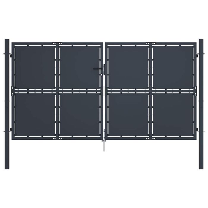 Garden Gate Steel 300x175 cm Anthracite