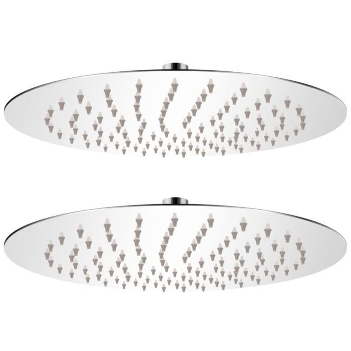 Rain Shower Head 2 pcs Stainless Steel Ø 25 cm