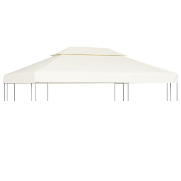 Gazebo Cover Canopy Replacement 310 g / m2 Cream White 3 x 4 m