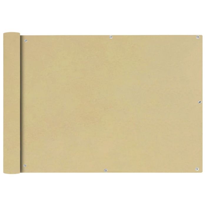Balcony Screen Oxford Fabric 75x600 cm Beige