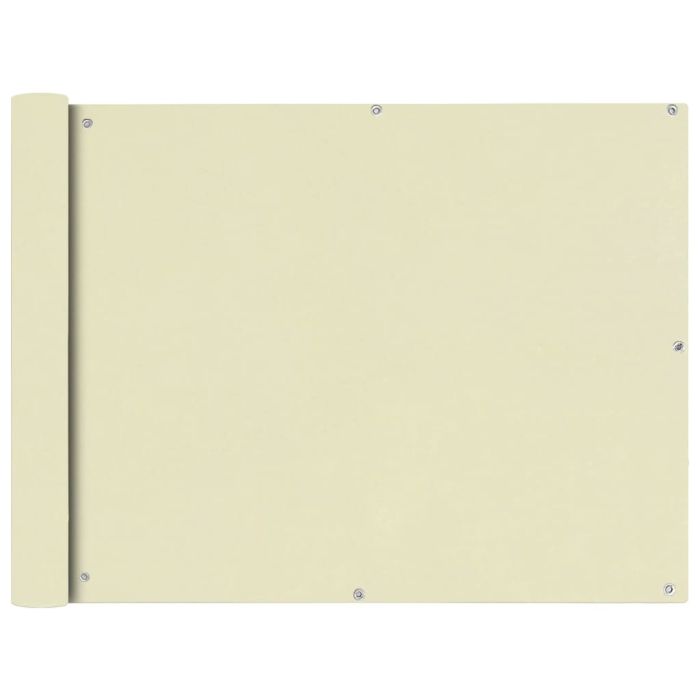 Balcony Screen Oxford Fabric 90x600 cm Cream