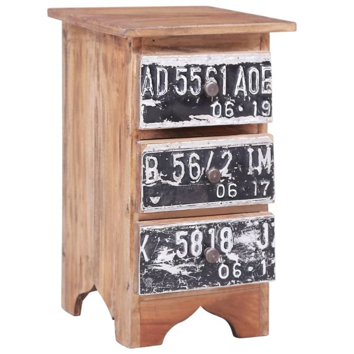 Bedside Table - ROSSER Nightstand Variable 30cm