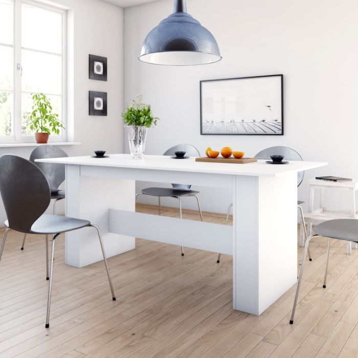 Dining Table White 180x90x76 cm Chipboard