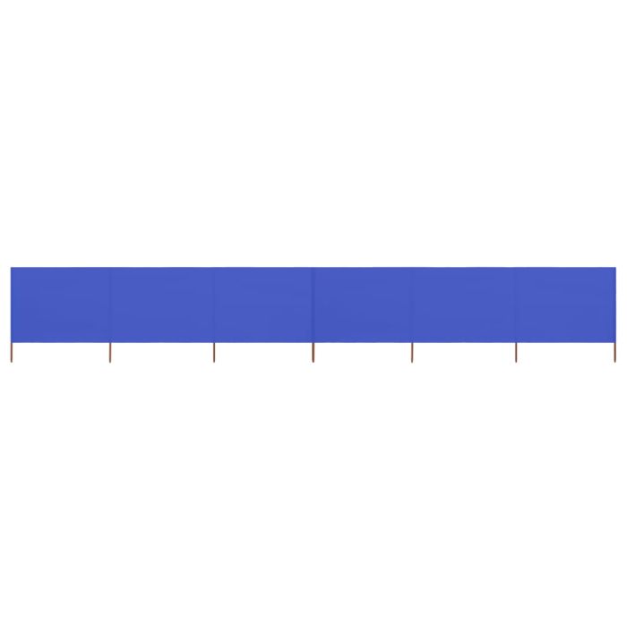 6-panel Wind Screen Fabric 800x80 cm Azure Blue
