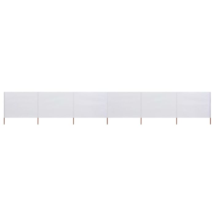 6-panel Wind Screen Fabric 800x120 cm Sand White