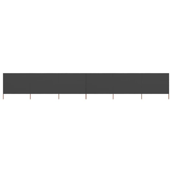 6-panel Wind Screen Fabric 800x120 cm Anthracite