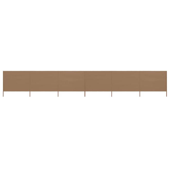 6-panel Wind Screen Fabric 800x160 cm Taupe